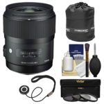 Sigma 35mm f/1.4 Art DG HSM Lens for Canon EOS DSLR Cameras with Pouch + 3 UV/CPL/ND8 Filters + Kit