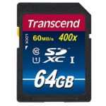 Transcend 64GB SDXC Class 10 UHS-1 Flash Memory Card Up to 60MB/s (TS64GSDU1PE)