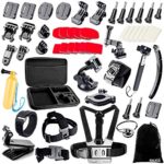 BAXIA TECHNOLOGY 38-in-1 Accessories for GoPro HERO 5 Session 4 3+ 3 2 1 Black Silver SJ4000/5000/6000, Sports Camera Accessories for Xiaomi Yi/ AKASO/ WiMiUS/ Lightdow/ DBPOWER/ APEMAN/ Aokon/ ANART