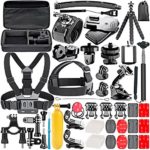 Neewer 53-In-1 Action Camera Accessory Kit for GoPro Hero Session/5 Hero 1 2 3 3+ 4 5 SJ4000 5000 6000 DBPOWER AKASO VicTsing APEMAN WiMiUS Rollei QUMOX Lightdow Campark And Sony Sports DV and More