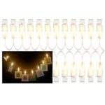 Katia 2 Meter LED String Lights with 20 Photo Clips Using AA Batteries as Energy Sources, Perfect for Hanging Picture/ Instant camera Film / Artwork/ Notes (Warm) 