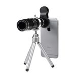 Mobile Phone LENS 18X Telephoto Lens Super Wide Angle Lens Macro Lens 3 in 1 Camera Lens Kit with Mini Flexible Tripod and Universal Clip (Black)