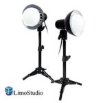 LimoStudio 2 Sets of 18W LED Photography Table Top Photo Studio Lighting Kit with Energy Saving Light Bulb and Light Stand Tripod, AGG1077