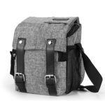 Amzbag Camera Bag DSLR Camera Messenger Bag Case With Shoulder Strap Carrying Shoulder Bag for Four Third, Hybrid, and High Zoom, Mirrorless Camera and Instax Instant Camera (Grey)