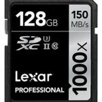 Lexar Professional 1000x 128GB SDXC UHS-II/U3 Card (Up to 150MB/s read) w/Image Rescue 5 Software LSD128CRBNA1000