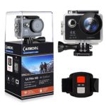 CAMKONG Action Camera 4K Wifi Waterproof Sports Camera, Ultra HD 170 Degree Wide Angle 12 MP DV Camcorder with 2.4G Remote Control, 2Pcs Rechargeable Batteries, 19 Mounting Kits
