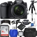 Nikon COOLPIX B500 Digital Camera (Black) Bundle with Accessory Kit (13 Items)
