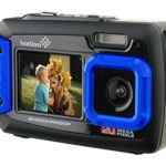 Ivation 20MP Underwater Shockproof Digital Camera & Video Camera w/Dual Full-Color LCD Displays – Fully Waterproof & Submersible Up to 10 Feet (Blue)