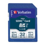 Verbatim 32GB Pro 600X SDHC Memory Card, UHS-1 U3 Class 10 – 98047