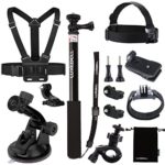 Luxebell 7-in-1 Accessories Kit for Sony Action Camera Hdr-as15 As20 As30v As50 As100v As200v Hdr-az1 Mini Sony Fdr-x1000v