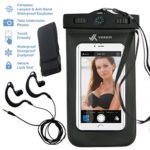 Voxkin  ? PREMIUM QUALITY ? Universal Waterproof Case with WATERPROOF EARPHONE & HEADPHONE JACK ? ARMBAND ? COMPASS ? LANYARD – Best Water Proof Bag for iPhone 6S, 6, 6 Plus, Note 4, S6 or Any Phone