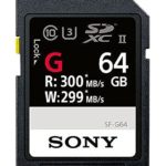 Sony SF-G64/T1 High Performance 64GB SDXC UHS-II Class 10 U3 Memory Card with blazing fast read speed up to 300MB/s