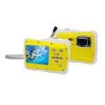 HD Underwater Action Digital Camera Camcorder for Kids, waterproof 3M/9.8ft, 12MP 1080p, Yellow