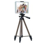 APRO 50-inch Lightweight Aluminum Tripod for Phone Camera Tablet ipad + 2 in 1 Holder Mount Fits Smartphone(Width 2″-3.2″) and Tablet (Width 4.3″-7.2″)