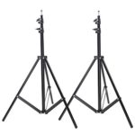 Neewer Two Aluminum Photo/Video Tripod Light Stands For Studio Kits, Lights, Softboxes-6.23 Feet/ 190CM