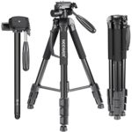 Neewer Portable 70 inches/177 centimeters Aluminum Alloy Camera Tripod Monopod with 3-Way Swivel Pan Head,Carrying Bag for Canon Nikon Sony DSLR,DV Video Camcorder Load Capacity 8.8 pounds/4 kilograms