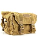 BESTEK Waterproof Canvas DSLR Camera Shoulder Bag with Shockproof Insert – Khaki