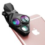 Phone Camera Lens, Stoon 3 in 1 160° Fisheye Lens & 20X Macro Lens & 0.65X Super Wide Angle Lens, Clip-on Cell Phone Lens Kit for iPhone 7/ 6/ 6s Plus/ 5S/ 4/ 4S, HUAWEI, Sony, HTC, iPad