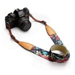 BESTTRENDY Universal Camera Neck Shoulder Strap, Casual Vintage Neck Shoulder Camera Belt for All DSLR Camera Nikon / Canon / Sony / Olympus / Samsung / Pentax ETC /Olympus (Blue+Flower)