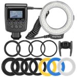 Neewer 48 Macro LED Ring Flash Bundle with LCD Display Power Control, Adapter Rings and Flash Diffusers for Canon 650D,600D,550D,70D,60D,5D Nikon D5000,D3000,D5100,D3100,D7000,D7100,D800,D800E,D60