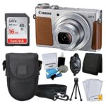 Canon PowerShot G9 X Digital Camera (Silver) + SanDisnk 16GB Memory Card + Point & Shoot Camera Case + Hand Grip + 5 Piece Cleaning Kit + Memory Card Wallet + Screen Protectors + Great Value Bundle