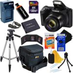 Canon Powershot SX420 IS 20 MP Wi-Fi Digital Camera with 42x Zoom, Black (International Version) + NB-11L Battery & AC/DC Charger + 9pc 32GB Deluxe Accessory Kit w/ HeroFiber Cloth