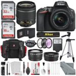 Nikon D5600 DSLR Camera And 18-55mm Lens Kit W/ Total of 48 GB Memory Card + Telephoto & Wideangle Lens + Xpix Lens Handling Accessories with Basic Bundle