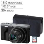 Panasonic LUMIX DMC-ZS60 Digital Camera Silver BUNDLE! PANASONIC Case & 16GB SD Card