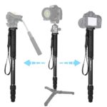 Aluminum Monopod Alpenstock, Papaler MP308 4-section 64.5″/164cm Photo Video Monopod for Cameras with 1/4”-3/8” Convertible Screw for DSLR Camera Camcorder Ballhead Canon Nikon Sony