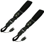 Tebery Camera Wrist Strap For DSLR or Point & Shoot Cameras, Black (2 Pack)