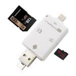 YiKaiEn 3 in 1 Card Reader Flash Drive USB Micro SD SDHC TF Reader for iPhone 8/7/7 plus/6s/6s plus/s5s/5/5c/ ipad / MAC / PC / Android