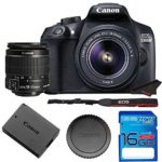 Canon EOS 1300D / T6 EF-S 18-55mm 18.7MP CMOS 5184 x 3456 Pixels (Black) + 16GB SD Card