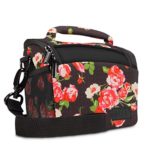 USA Gear Floral Bridge Camera Bag with Rain Cover , Adjustable Dividers and Protective Neoprene Material – Works With Nikon Coolpix S9900 , S7000 / Canon PowerShot SX710 HS , ELPH 350 HS and More