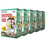 Fujifilm Instax Mini 100 Film for Fuji 7s 8 25 50s 90 300 Instant Camera, Share SP-1 White,pack of 5