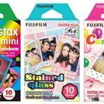 Fujifilm Instax Mini Instant Film Rainbow & Staind Glass & Candy Pop Film -10 Sheets X 3 Assort Value Set(with Values Japan Original Discription of Goods)