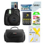 Fujifilm Instax Mini 8 Instant Film Camera With Fujifilm Instax Mini Instant Film Twin Pack (20 Sheets), Compact Bag Case, Batteries and Battery Charger (Black)