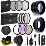 Professional 52MM Lens & Filter Bundle – Complete DSLR/SLR Compact Camera Accessory Kit – Lenses (Telephoto, Wide Angle), Filters (Macro, ND, UV, CPL, FLD), Cleaning Tools + MORE Accessories
