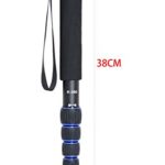 koolehaoda 6-Section Monopod Compact Portable Photography Aluminum Alloy Unipod Stick, Max. Load 10kg / 22lbs, Folding size is only 15-inch (K-266 Blue)
