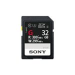 Sony SF-G32/T1 High Performance 32GB SDHC UHS-II Class 10 U3 Memory Card with blazing fast read speed up to 300MB/s