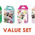Fujifilm InstaX Mini Instant Film Rainbow & Staind Glass & Candy Pop & SHINY STAR Film -10 Sheets X 4 Assort Value Set