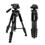 ZOMEI 55″ Compact Light Weight Travel Portable Folding SLR Camera Tripod for Canon Nikon Sony DSLR Camera Video with Carry Case(black)
