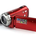 Camera Camcorder, Fosa Portable Digital Video Camcorder Handy Camera, HD DV 1080P 24MP 16X Digital Zoom Video Camera Recorder with 2.7″ LCD and 270 Degree Rotation Screen(Red)