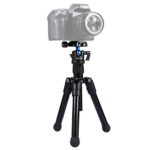 Tabletop Tripod,Universal 22.4″ Pocket Mini Portable Lightweight Magnesium Alloy Travel Tripod Black