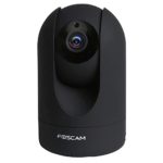 Foscam Home Security Camera, R2 Full HD 1080P WiFi IP Camera with Real-time 1080P Video at 25FPS, Pan Tilt 8x Digital Zoom, Optional Cloud Service Available, Rubber Black