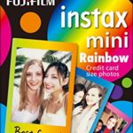 Fujifilm Instax Mini Rainbow Instant Film, 10 Photos/Pack (Rainbow) (Packaging May Vary)