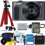 Canon PowerShot SX620 HS Digital Camera (Black) + Deal-Expo Accessories Bundle.