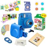 Fujifilm Instax Mini 9 Instant Camera COBALT BLUE w/ Fujifilm Instax Mini 9 Instant Films (20 Pack) + A 14 Pc Deluxe Bundle For The Fujifilm Instax Mini 9 Camera