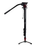 miliboo MTT705A Aluminum Portable Fluid Head Camera Monopod for Camcorder/DSLR Stand Professional Video Tripod 72″Max Height with 10 Kilograms Max Load Capacity Compact with Manfrotto Monopod