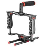 Neewer Film Movie Making Camera Video Cage Kit Includes: (1)Video Cage(1)Top Handle Grip(1)Shoe Mount(2)15mm Rod for Canon Nikon Sony and Other DSLR Cameras,Mount Follow Focus,Matte Box (Red+Black)