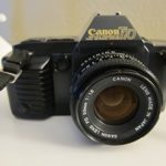 Canon T70 Film Camera With A Standard 50mm f/1.8 FD Lens